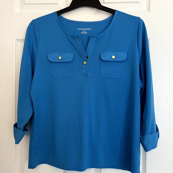 Allison Daley, bright blue, blouse - Picture 1 of 5